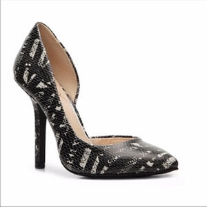BCBG Paris | Jaze Snakeskin D’orsay Heel